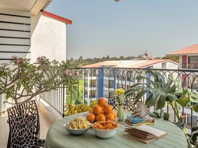 Balcony Image of 825 Sq.ft 1 BHK Apartment / Flat for sale in Baga Goa for Rs. 16000000