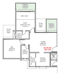 Image of 800 Sq.ft 2 BHK Apartment / Flat for sale in Sukhwani Skylines, Wakad, Pune for Rs. 10000000