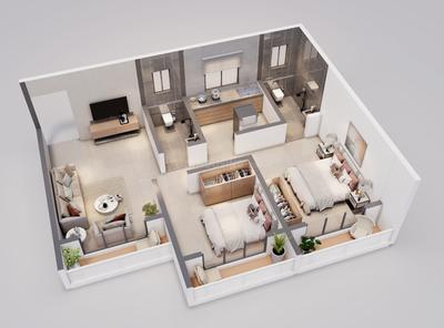 Image of 740 Sq.ft 1 BHK Apartment / Flat for sale in Kalyan East, Kalyan for Rs. 3500000