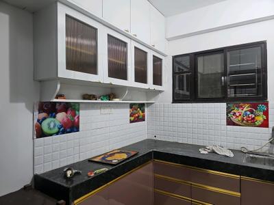 Kitchen Image of 630 Sq.ft 1.5 BHK Apartment / Flat for rent in Majestique Palm Atlantis, Wagholi Pune for Rs. 15500