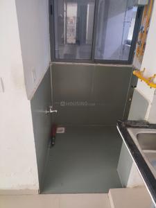 Kitchen Image of 650 Sq.ft 1 BHK Apartment / Flat for rent in Savvy Studioz, Gota Ahmedabad for Rs. 20000