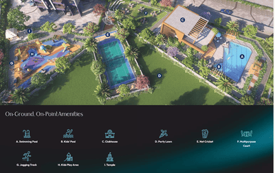 Image of 1216 Sq.ft 2 BHK Apartment / Flat for sale in Balaji Oriana World Phase 2, Tathawade, Pune for Rs. 9800000