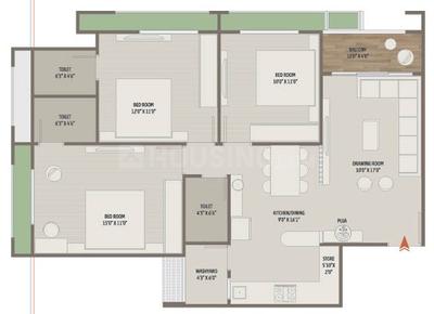 Image of 1800 Sq.ft 3 BHK Apartment / Flat for sale in Vaishno Devi Circle, Ahmedabad for Rs. 7600000