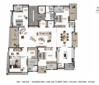 Image of 3788 Sq.ft 4 BHK Apartment / Flat for sale in Legendary Marvel, Chetpet, Chennai for Rs. 94700000