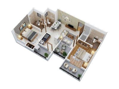 Image of 959 Sq.ft 2 BHK Apartment / Flat for sale in Vedant Kingston Greens, Undri, Pune for Rs. 4600000