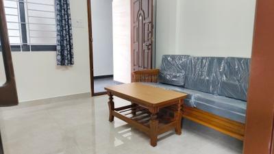 Living Room Image of 600 Sq.ft 1 BHK Apartment / Flat for rent in Kodihalli Bengaluru for Rs. 38000