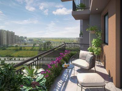 Balcony Image of 1351 Sq.ft 2 BHK Apartment / Flat for sale in Shivansh Swarnim Lifestyle, Palanpur Surat for Rs. 5878150