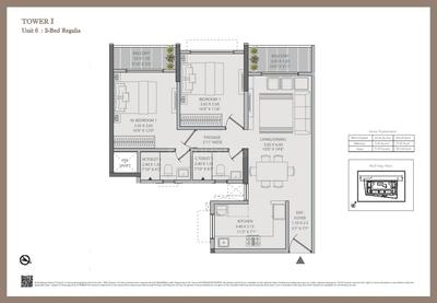 Image of 1455 Sq.ft 3 BHK Apartment / Flat for sale in K Raheja Vistas T6 And T7, Mahalunge, Pune for Rs. 13700000