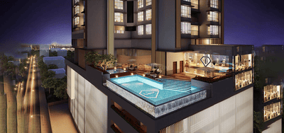 Image of 850 Sq.ft 2 BHK Apartment / Flat for sale in A And O F Residences, Malad East, Mumbai for Rs. 21500000