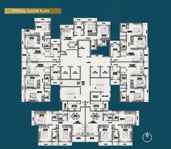 Floor Plan Image of 750 Sq.ft 2 BHK Apartment / Flat for sale in Disha Elysium, Andheri West Mumbai for Rs. 30000000
