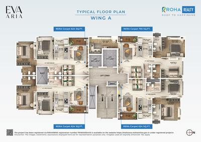 Image of 900 Sq.ft 2.5 BHK Apartment / Flat for sale in Roha Eva Aria, Chembur, Mumbai for Rs. 24000000