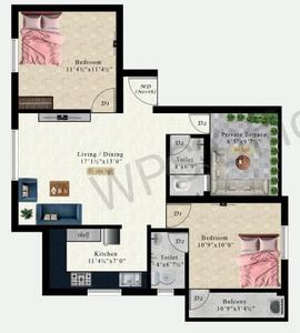 Bedroom Image of 962 Sq.ft 2 BHK Apartment / Flat for sale in Pammal Chennai for Rs. 6012500
