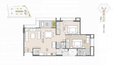 Image of 1494 Sq.ft 2 BHK Apartment / Flat for sale in Sanskruti, Randesan, Gandhinagar for Rs. 7100000