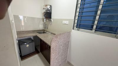Kitchen Image of 350 Sq.ft 1 RK Builder Floor for rent in Mahalakshmi Nagar Indore for Rs. 12500
