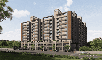 Image of 1850 Sq.ft 3 BHK Apartment / Flat for sale in South Bopal, Ahmedabad for Rs. 7500000