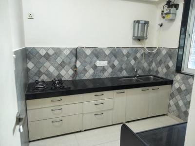 Kitchen Image of 1400 Sq.ft 3 BHK Apartment / Flat for rent in Runwal Sanctuary, Mulund West Mumbai for Rs. 71000