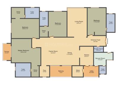 Image of 3640 Sq.ft 4 BHK Apartment / Flat for sale in Adani Water Lily, Vaishno Devi Circle, Ahmedabad for Rs. 32500000
