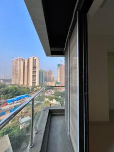 Balcony Image of 600 Sq.ft 1 BHK Apartment / Flat for rent in Unique Vistas, Thane West Thane for Rs. 35000