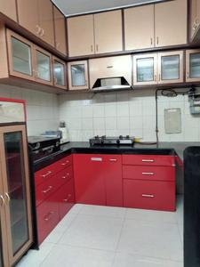 Kitchen Image of 1200 Sq.ft 3 BHK Apartment / Flat for rent in Prajapati Park, Kopar Khairane Navi Mumbai for Rs. 75000