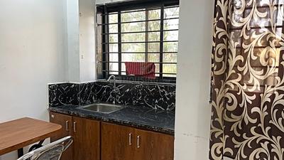 Kitchen Image of 500 Sq.ft 1 RK Apartment / Flat for rent in Mahalakshmi Nagar Indore for Rs. 13000