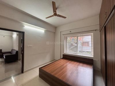 Bedroom Image of 1200 Sq.ft 1 BHK Apartment / Flat for rent in Domlur Layout Bengaluru for Rs. 55000