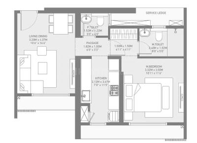 Image of 1060 Sq.ft 2 BHK Apartment / Flat for sale in Airoli, Navi Mumbai for Rs. 16000000