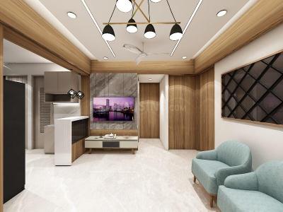 Hall Image of 1980 Sq.ft 3 BHK Apartment / Flat for rent in Shivalay Sattva, Shilaj Ahmedabad for Rs. 32000