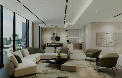 Living Room Image of 409 Sq.ft 1 RK Apartment / Flat for sale in Jumeirah Village Dubai for Rs. 19218469