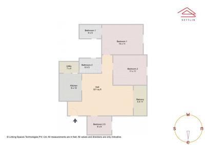 Image of 1347 Sq.ft 2.5 BHK Apartment / Flat for sale in Sobha Madison Heights Townpark Phase 1 W5 To 7 by Sobha Limited, Yadavanahalli, Bengaluru for Rs. 20000000