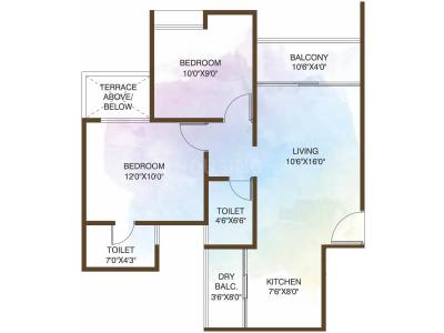 Image of 1003 Sq.ft 2 BHK Apartment / Flat for sale in Karma Rejoice, Undri, Pune for Rs. 4800000
