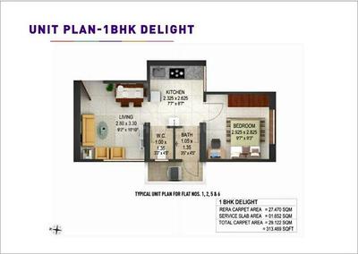 Image of 550 Sq.ft 2 BHK Apartment / Flat for sale in Puraniks Unicorn, Kasarvadavali, Thane for Rs. 6800000
