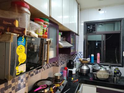 Kitchen Image of 530 Sq.ft 1 BHK Apartment / Flat for rent in Vijay Nagari Apartments, Thane West Thane for Rs. 20000
