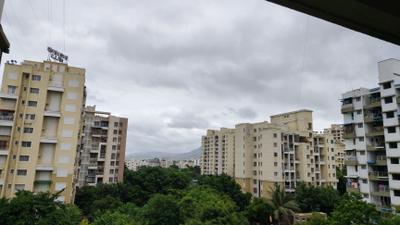 Balcony Image of 680 Sq.ft 1 BHK Apartment / Flat for rent in Nayan Mountscape, Pisoli Pune for Rs. 12500