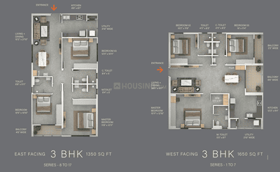 Image of 1200 Sq.ft 2 BHK Apartment / Flat for sale in The Line, Kokapet, Hyderabad for Rs. 12000000