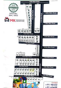 Image of 1500 Sq.ft Residential Plot / Land for sale in Kovilpalayam, Coimbatore for Rs. 3500000