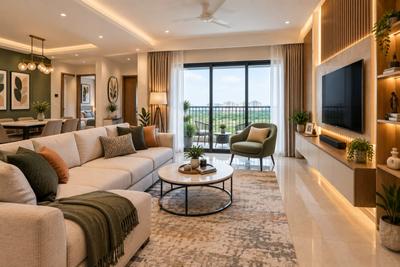 Hall Image of 1360 Sq.ft 3 BHK Apartment / Flat for sale in Baner Pune for Rs. 12600000