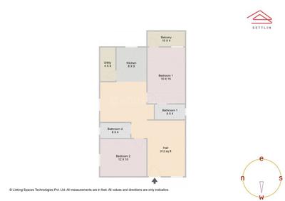 Image of 1071 Sq.ft 2 BHK Apartment / Flat for sale in Mana Candela by Mana Projects Pvt Ltd, Kodathi, Bengaluru for Rs. 9800000