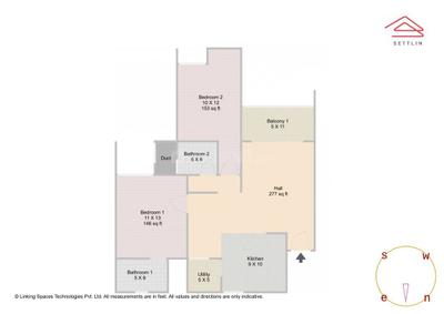 Image of 1207 Sq.ft 2 BHK Apartment / Flat for sale in Rohan Ekanta by Rohan Builders (I) Pvt Ltd, Varthur, Bengaluru for Rs. 16900000