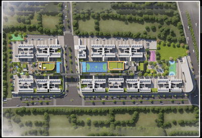 Image of 888 Sq.ft 3 BHK Apartment / Flat for sale in My Home Sanctuary Phase I, Mamurdi, Pune for Rs. 8300000