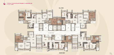 Image of 2200 Sq.ft 3 BHK Apartment / Flat for sale in Paradise Sai World City Phase 3, Panvel, Navi Mumbai for Rs. 24150000