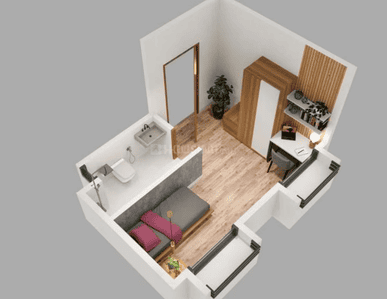 Image of 280 Sq.ft 1 RK Studio for sale in Jhamtani Bizcore, Mundhwa, Pune for Rs. 4000000