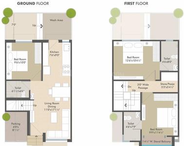 Image of 2100 Sq.ft 3 BHK Villa for sale in Makarpura, Vadodara for Rs. 8500000