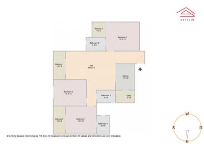 Image of 1818 Sq.ft 3 BHK Apartment / Flat for sale in Prestige Somerville by Prestige Projects Pvt Ltd, Whitefield, Bengaluru for Rs. 29700000