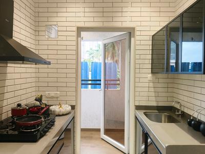 Kitchen Image of 720 Sq.ft 1 BHK Apartment / Flat for sale in Gajra Bhoomi Castle Phase I, Shilgaon Thane for Rs. 4700000