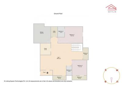 Image of 2756 Sq.ft 5 BHK Apartment / Flat for sale in Wilson Garden, Bengaluru for Rs. 36150000
