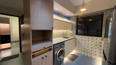 Kitchen Image of 557 Sq.ft 1 BHK Apartment / Flat for rent in Eroor Kochi for Rs. 35000