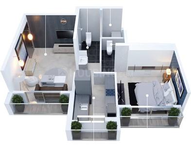 Image of 601 Sq.ft 1 BHK Apartment / Flat for sale in Sangle Trinity, Kalyan West, Kalyan for Rs. 3800000