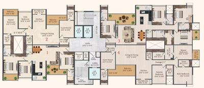 Image of 1695 Sq.ft 3 BHK Apartment / Flat for sale in P K Canopus, Wakad, Pune for Rs. 15900000