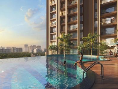 Image of 1052 Sq.ft 2 BHK Apartment / Flat for sale in Tulip Infinity World Wing A to D, Tathawade, Pune for Rs. 8400000