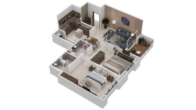 Image of 1526 Sq.ft 3 BHK Apartment / Flat for sale in Kwality Vrindavan Heights Phase III, Hadapsar, Pune for Rs. 14400000